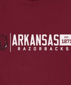 Arkansas Razorbacks Horizontal Lock-Up Long Sleeve T-Shirt Cardinal, Hogs Shirt Gifts For Razorbacks Fans, Arkansas Razorbacks Hoodie