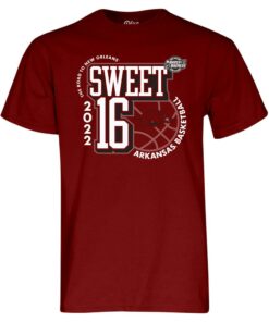 Arkansas Razorbacks NCAA Basketball Sweet 16 Short Sleeve T-Shirt Cardinal, Hogs Shirt Gifts For Razorbacks Fans, Arkansas Razorbacks Hoodie