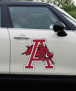 Arkansas Razorbacks NCAA Football Logo Full Color Vinyl Decal Stickers For Car Door And Windows Gifts For Fans