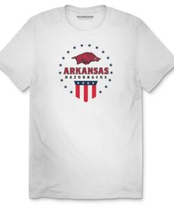 Arkansas Razorbacks Patriotic Banner Unisex Short Sleeve T-Shirt, Hogs Shirt Gifts For Razorbacks Fans, Arkansas Razorbacks Hoodie