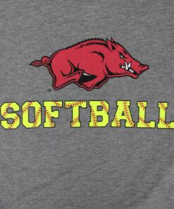 Arkansas Razorbacks Razorback Softball Triblend Short Sleeve T-Shirt, Hogs Shirt Gifts For Razorbacks Fans, Arkansas Razorbacks Hoodie
