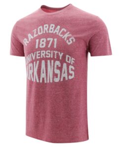 Arkansas Razorbacks Retro Stack Unisex Tri-Blend Short Sleeve T-Shirt Cardinal, Hogs Shirt Gifts For Razorbacks Fans, Arkansas Razorbacks Hoodie
