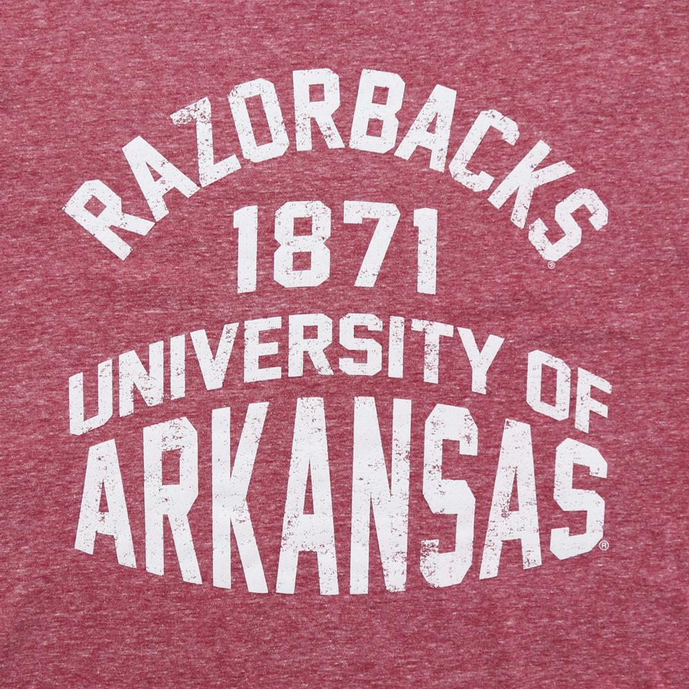 Arkansas Razorbacks Retro Stack Unisex Tri-Blend Short Sleeve T-Shirt Cardinal, Hogs Shirt Gifts For Razorbacks Fans, Arkansas Razorbacks Hoodie