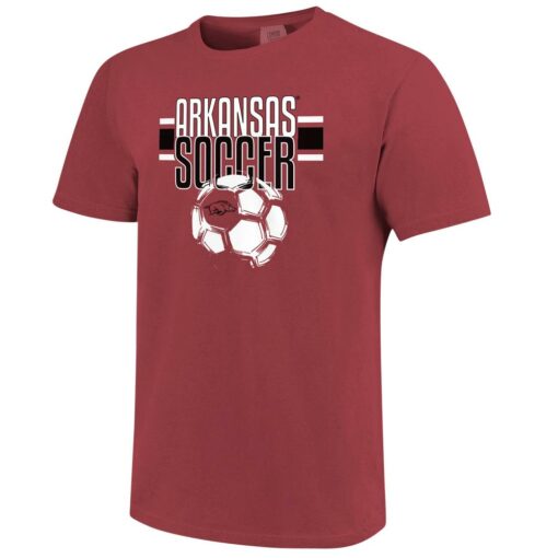 Arkansas Razorbacks Soccer Distressed Short Sleeve T-Shirt Cardinal, Hogs Shirt Gifts For Razorbacks Fans, Arkansas Razorbacks Hoodie