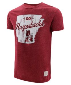 Arkansas Razorbacks State Graphic Short Sleeve Mock Twist T-Shirt Cardinal, Hogs Shirt Gifts For Razorbacks Fans, Arkansas Razorbacks Hoodie