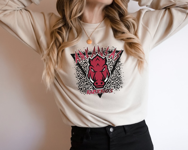 Arkansas Razorbacks Sweatshirt, Arkansas Football Sweatshirt, Arkansas Sweater, Woo Pig Sooie Crewneck, Razorback Football Sweatshirt