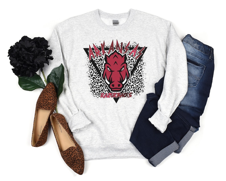 Arkansas Razorbacks Sweatshirt, Arkansas Football Sweatshirt, Arkansas Sweater, Woo Pig Sooie Crewneck, Razorback Football Sweatshirt