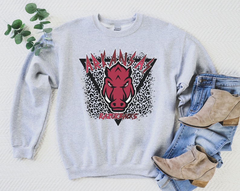 Arkansas Razorbacks Sweatshirt, Arkansas Football Sweatshirt, Arkansas Sweater, Woo Pig Sooie Crewneck, Razorback Football Sweatshirt
