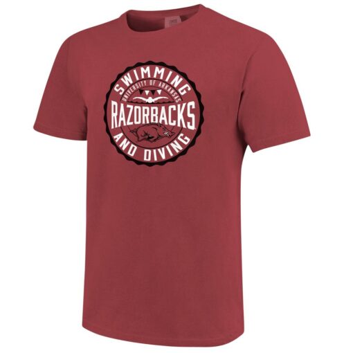Arkansas Razorbacks Swim & Dive Circle Short Sleeve T-Shirt Cardinal, Hogs Shirt Gifts For Razorbacks Fans, Arkansas Razorbacks Hoodie