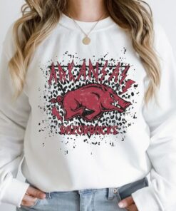 Arkansas Razorbacks Vintage Cheetah Sweatshirt, Hoodie, Shirt, Hogs Shirt Gifts For Razorbacks Fans, Arkansas Razorbacks Hoodie