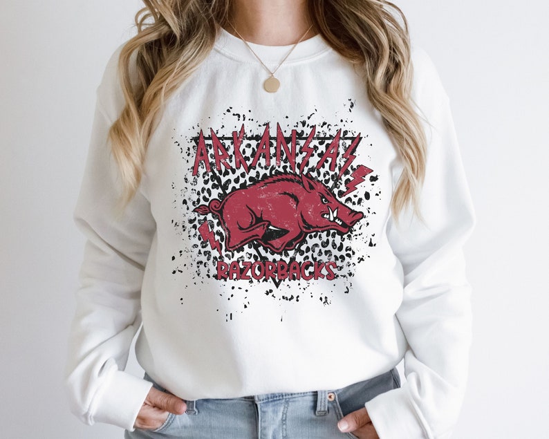 Arkansas Razorbacks Vintage Cheetah Sweatshirt, Hoodie, Shirt, Hogs Shirt Gifts For Razorbacks Fans, Arkansas Razorbacks Hoodie