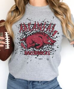 Arkansas Razorbacks Vintage Cheetah Sweatshirt, Hoodie, Shirt, Hogs Shirt Gifts For Razorbacks Fans, Arkansas Razorbacks Hoodie
