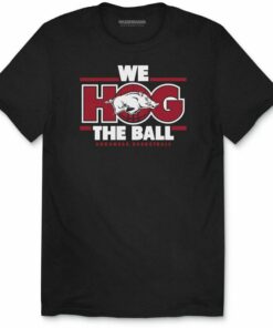 Arkansas Razorbacks We Hog The Ball Unisex Short Sleeve T-Shirt Heathered, Hogs Shirt Gifts For Razorbacks Fans, Arkansas Razorbacks Hoodie