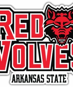 Arkansas State Red Wolves NCAA Logo Vinyl Decals Sticker For Car Truck Door And Window Laptop Gifts For Fans