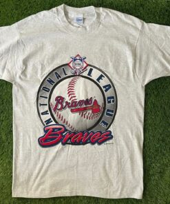 Atlanta Braves National League Big Baseball T Shirt Hoodie Sweatshirt Full Size Full Color