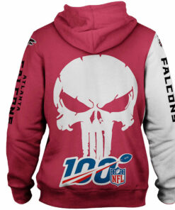 Atlanta Falcons Men's Hoodies Skull Printed Gifts for Fans