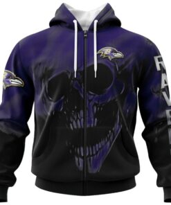 Atlanta Falcons Skull Hoodies Custom Name & Number Gifts for Fans