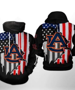Auburn Tigers Ncaa Us Flag 3D All Over Print Hoodie, Zip-Up Hoodie