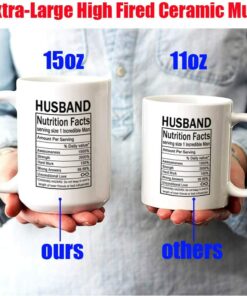 Awesome Husband Nutritional Facts Label Coffee Mug - 15 Oz Funny Lovely Gifts From Wife For Valentine's Day, Birthday, Christmas, Anniversary