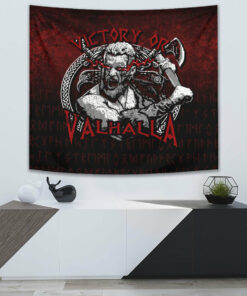 Axe Warrior Raven Odin Thor Victory Or Valhalla Tapestry for Wall Décor