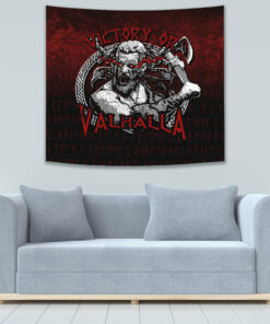 Axe Warrior Raven Odin Thor Victory Or Valhalla Tapestry for Wall Décor