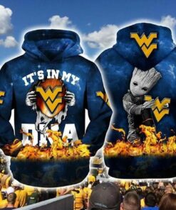 Baby Groot It’S My West Virginia Mountaineers 3D All Over Print Zip Hoodie Gifts For Ncaa Fans