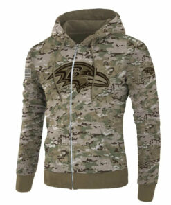 Baltimore Ravens Camo Hoodie 3D Printed Gifts for Fans
