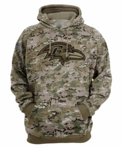 Baltimore Ravens Camo Hoodie 3D Printed Gifts for Fans