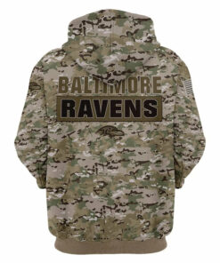 Baltimore Ravens Camo Hoodie 3D Printed Gifts for Fans
