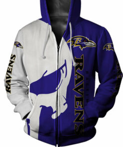 Baltimore Ravens Hoodies Skull Printed Gifts for Fans