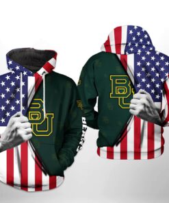 Baylor Bears Ncaa Us Flag 3D All Over Print Hoodie, Zip-Up Hoodie