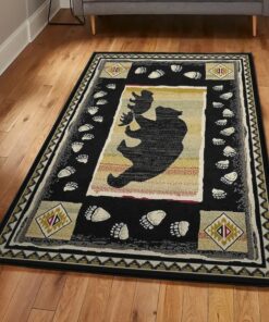 Bear Kitchen Rugs, Bear Rustic Rug, Rustic Rug, Rustic Lodge Area Rugs, Carpet for Living Room A32