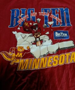 Big Ten Minnesota Golden Gophers Football T-Shirt Big Ten Conference Full Size, Minnesota Gophers University Football Fan Shirt