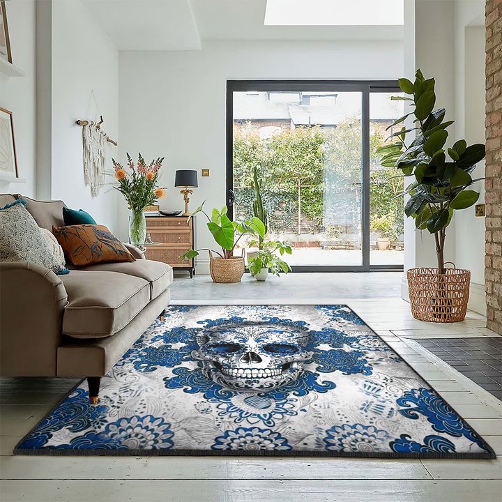 Bone Area Rugs, Skull Rug, Skull Area Rug, Skull Rug for Living Room Bedroom Home Skull A74