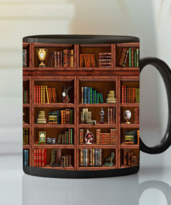 Bookshelf Library Mug Library Coffee Mug