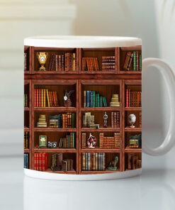 Bookshelf Library Mug Library Coffee Mug