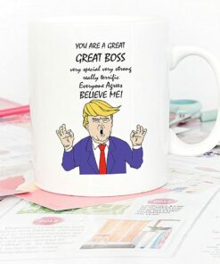 Bosses Day Funny Boss Office Coffee Mug Christmas Gifts From Co-Worker Colleague, You Are A Great Boss Cups 11 Oz, Birthday Present Idea For Male Or Female Bosses Manager
