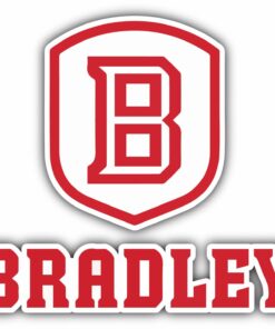 Bradley Braves NCAA Vinyl Logo Vinyl Decals Sticker For Car Truck Door And Window Laptop Gifts For Fans