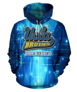 Bruins Lightning 3D Hoodie Ucla Bruins 3D All Over Print Zip Hoodie Gifts For Ncaa Fans