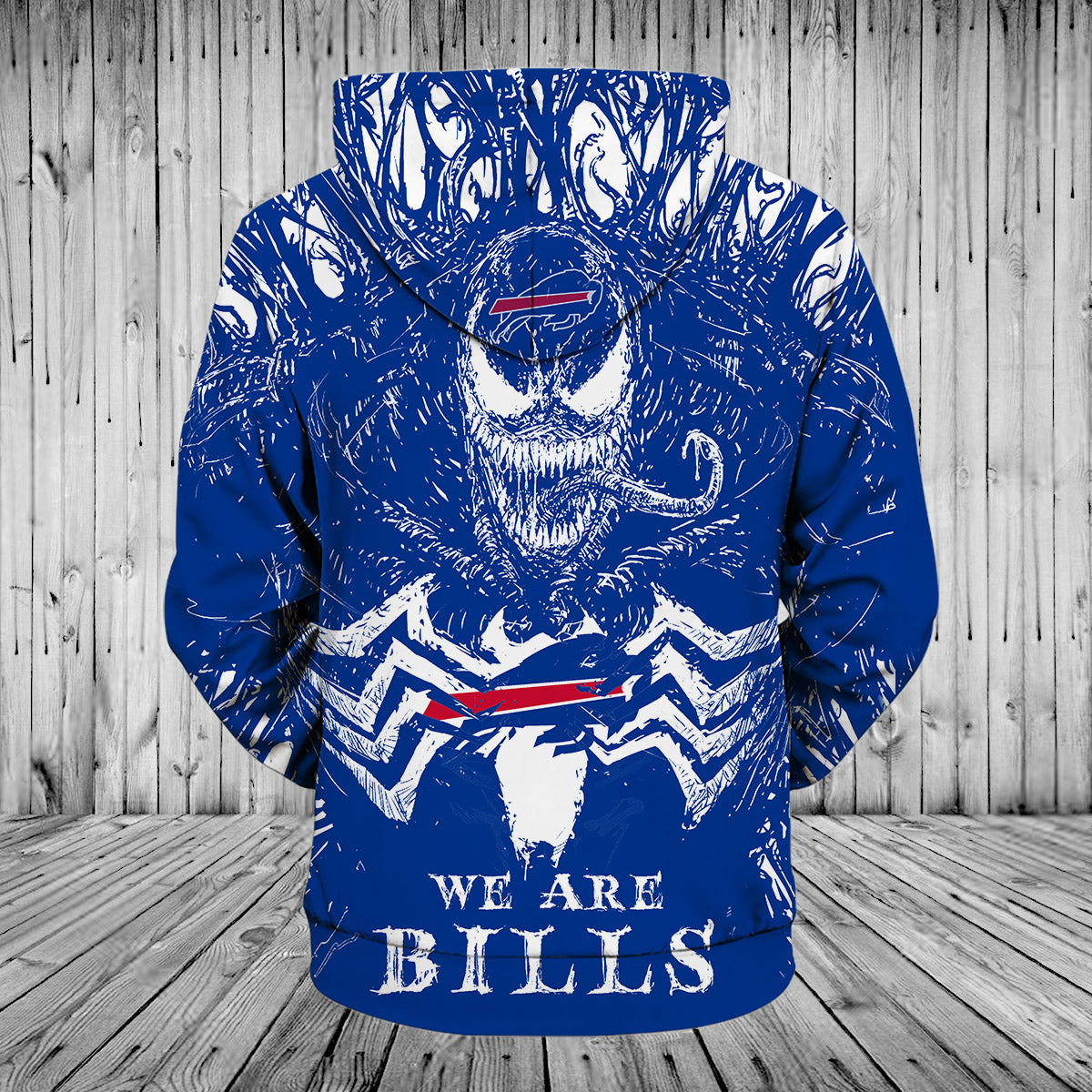 Buffalo Bills Hoodies Mens 3D Venom Pullover Hoodies Gifts for Fans