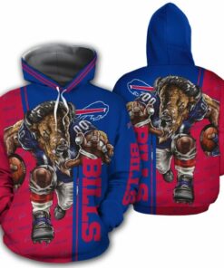 Buffalo Bills Men's Hoodies Mascot 3D Ultra Cool Gifts for Fans
