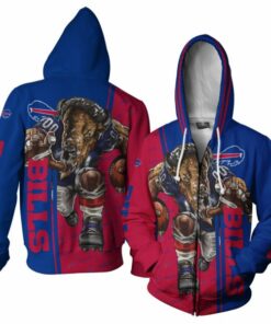 Buffalo Bills Men's Hoodies Mascot 3D Ultra Cool Gifts for Fans