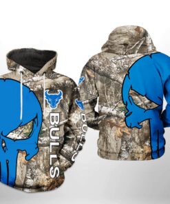 Buffalo Bulls Ncaa Camo Veteran Hunting 3D All Over Print Hoodie, Zip-Up Hoodie