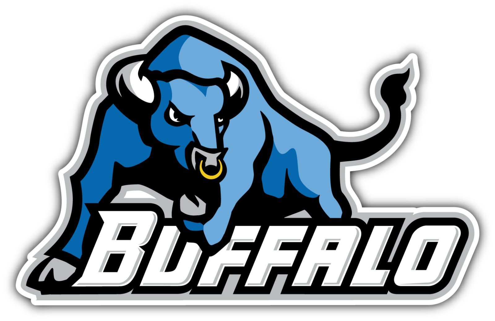 Buffalo Bulls NCAA Logo Vinyl Decals Sticker For Car Truck Door And Window Laptop Gifts For Fans