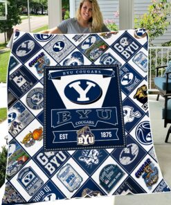 Byu Cougars Sherpa Fleece Blanket Gifts for NCAA Fans