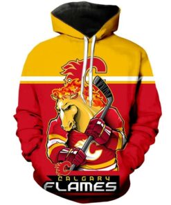 Calgary Flames Hoodie Mascot 3D Printed Gifts for Fans
