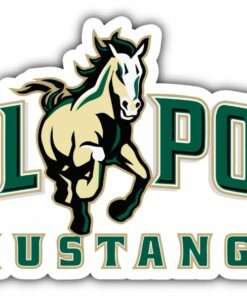 California Cal Poly Mustangs NCAA Vinyl Logo Vinyl Decals Sticker For Car Truck Door And Window Laptop Gifts For Fans