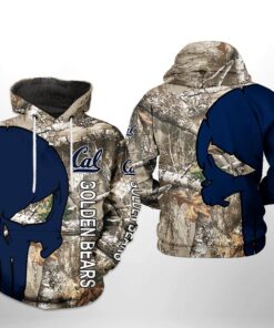California Golden Bears Ncaa Camo Veteran Hunting 3D All Over Print Hoodie, Zip-Up Hoodie