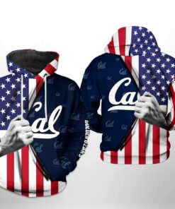 California Golden Bears Ncaa Us Flag 3D All Over Print Hoodie, Zip-Up Hoodie