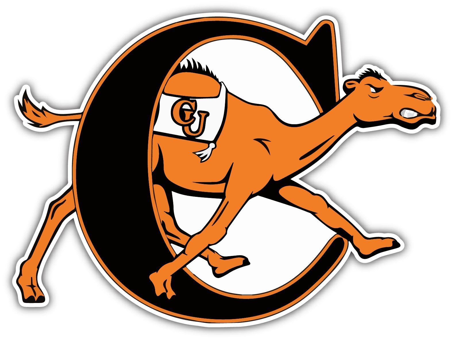 Campbell Fighting Camels NCAA Vinyl Logo Vinyl Decals Sticker For Car Truck Door And Window Laptop Gifts For Fans